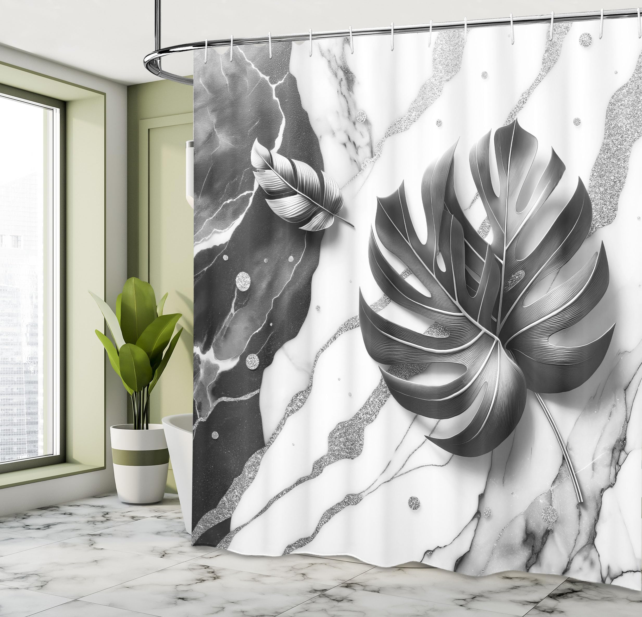 Grey Shower Curtain