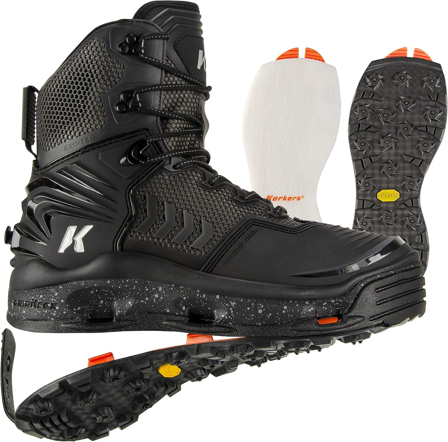 Korkers River Ops - Guide-Caliber Performance - Includes Interchangeable Felt & Vibram Soles : Sports & Outdoors