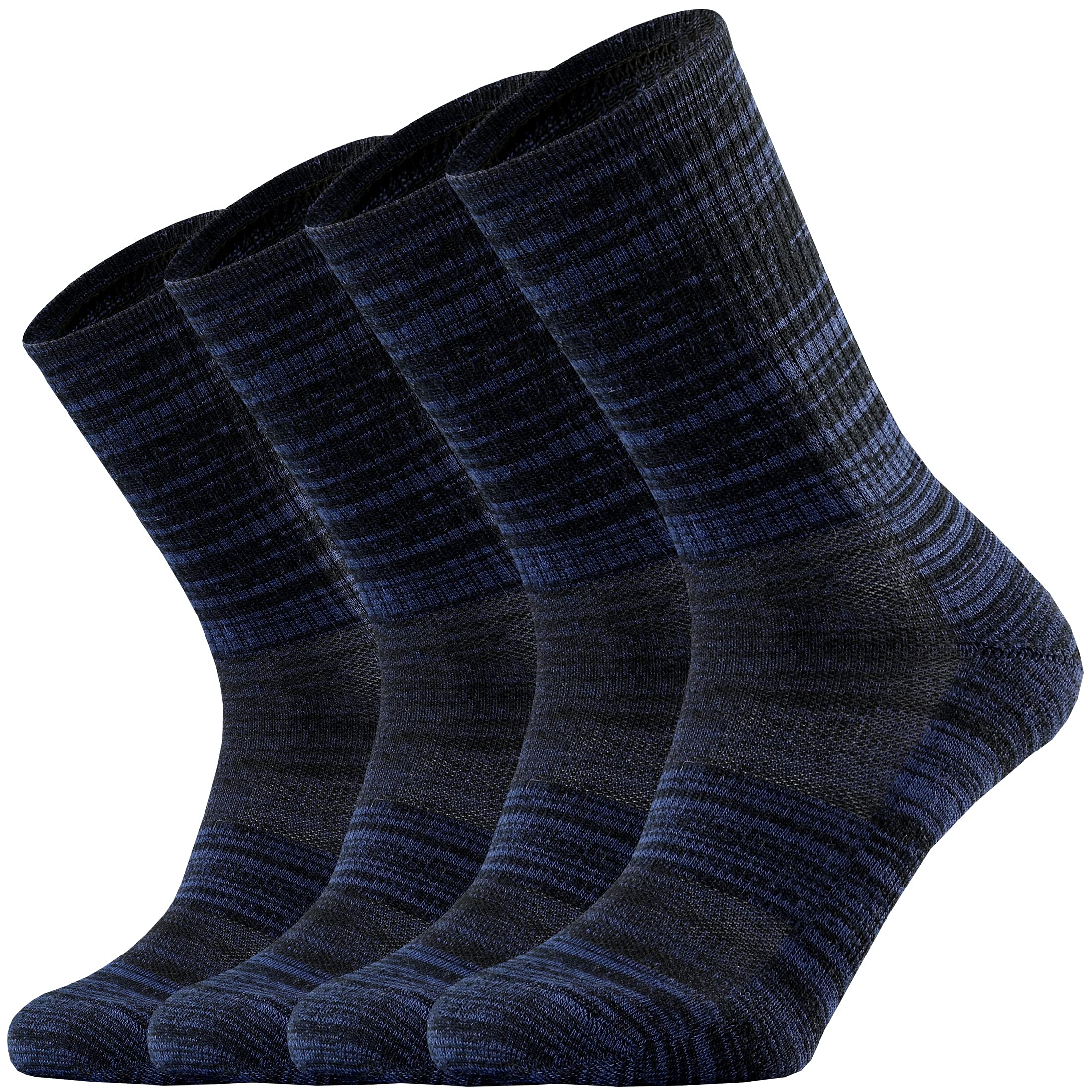 Photo 1 of ***MISSING PIECES*** Ortis Men's Merino Wool Cushion Crew Socks with Moisture Wicking Control Light Weight Breathable for Outdoor Hiking Cycling(Navy Blue L)