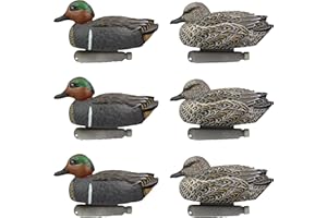 Cupped Waterfowl Duck Decoys, Extremely Realistic 6-Pack of Duck Floater Decoys with Weighted Keels, Great for Waterfowl Hunting