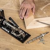 Trend Pocket Hole Kit Dual Column Jig Face Clamp HSS Drill Bit 100 Screws view 10