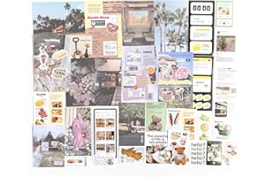 Alideco 200pcs Vintage Scrapbook Supplies Pack for Art Journaling Bullet Junk Journal Planners DIY Paper Stickers Craft Kits Notebook Collage Album Aesthetic Cottagecore Picture Frames (jijingxingxi)