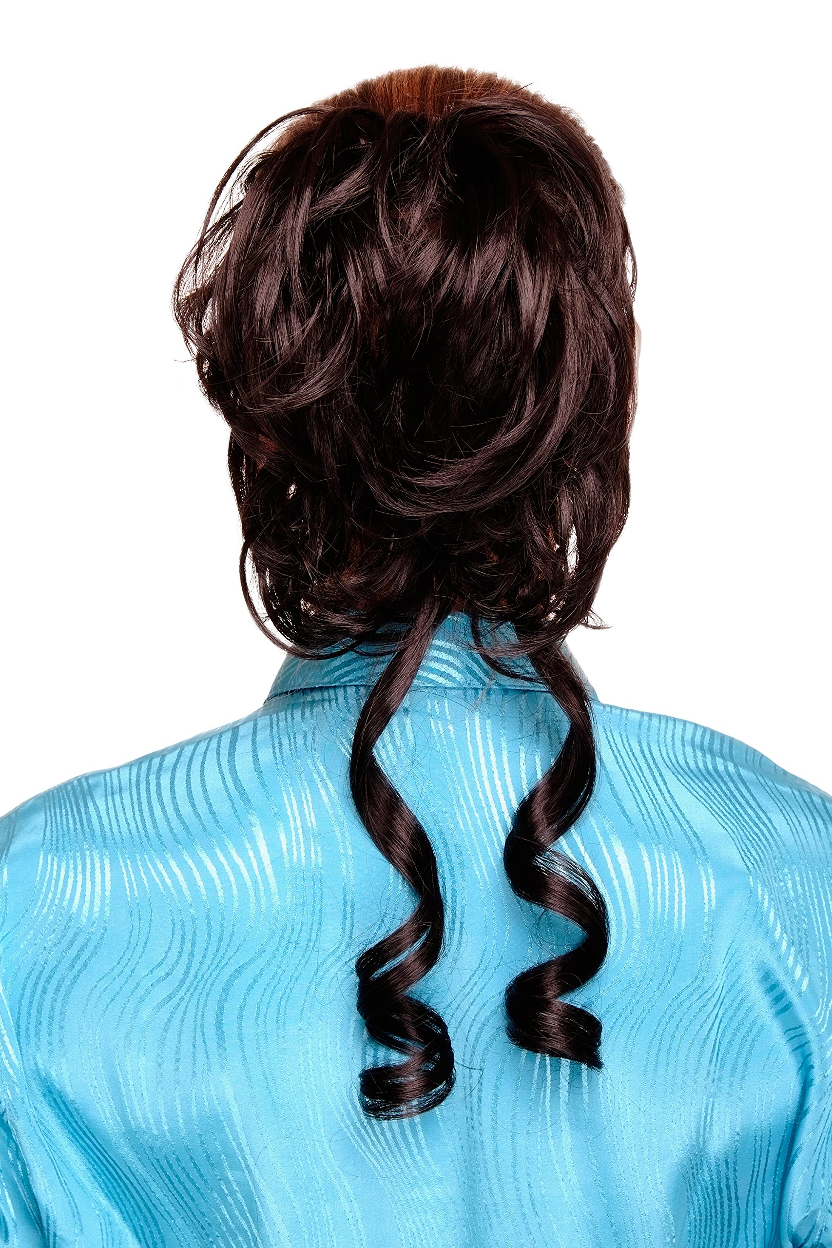 WIG ME UP YZF-3072HT-3 Hair Piece baroque voluminous wild curled like scrunchy with micro comb dark brown