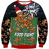 Arvilhill Men's Ugly Christmas Funny Sweatshirt Loose Fit Adult Xmas 3D Print Sweater for Holiday (S-3XL)