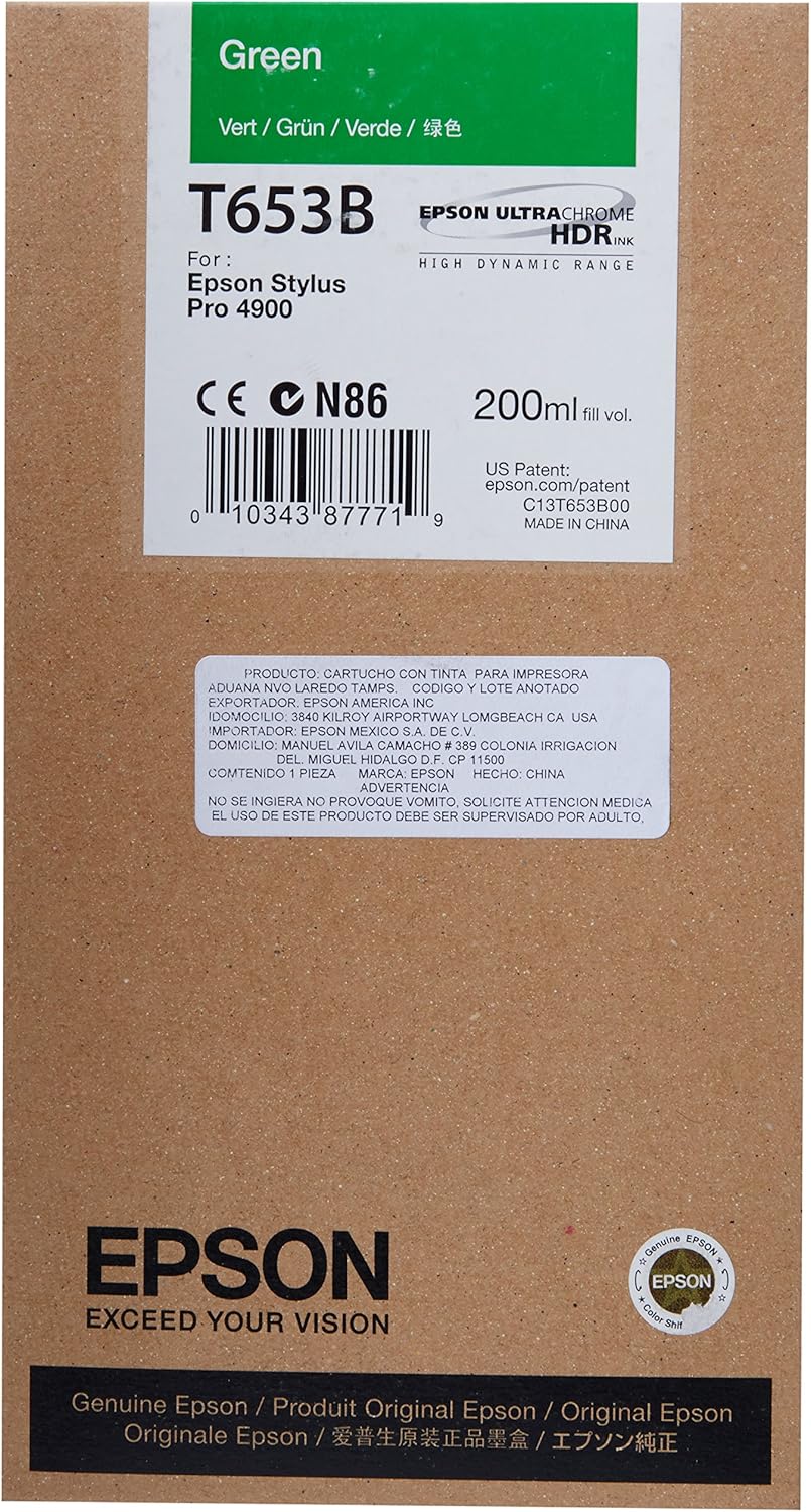 Epson C13T653B00 Standard Original Inkjet Cartridges - Green - Image 3