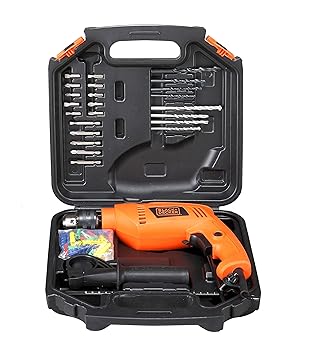 BLACK+DECKER HD555KA50 550W 13mm Variable Speed Reversible Impact Drill Kit with 50