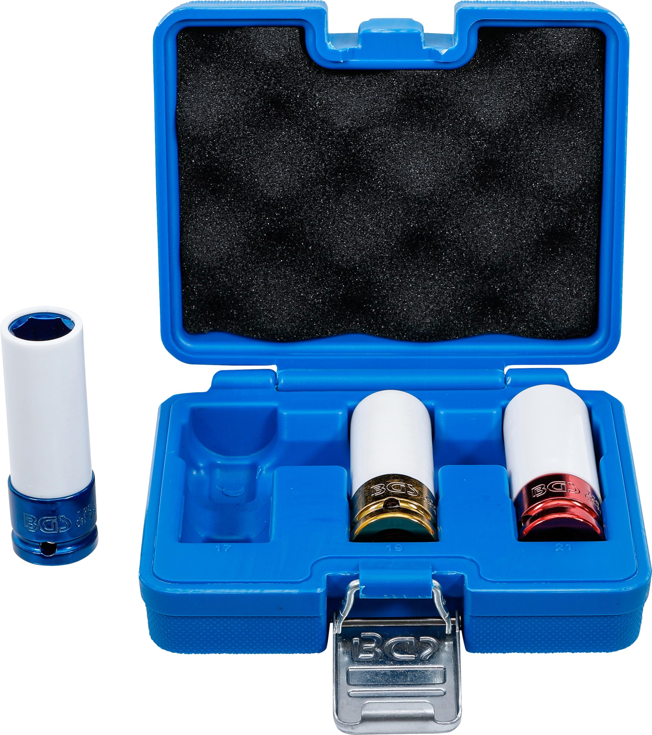 BGS 7200 | Protective Impact Socket Set | 12.5 mm (1/2") Drive | 17 / 19 / 21 mm | 3 pcs. — image 1