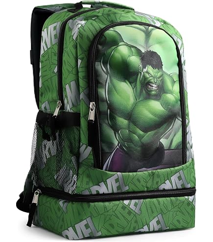 Marvel Hulk Backpack - Boys Backpack for School | Cool Backpack & School Bag - Backpack for School, Daycare & Travel with Padded Straps, Roomy Zip Compartment & Top Handle