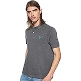 U.S. Polo Assn. Men's Solid Short Sleeve Interlock Polo Shirt, Golf Shirts for Men, Business Casual Polos