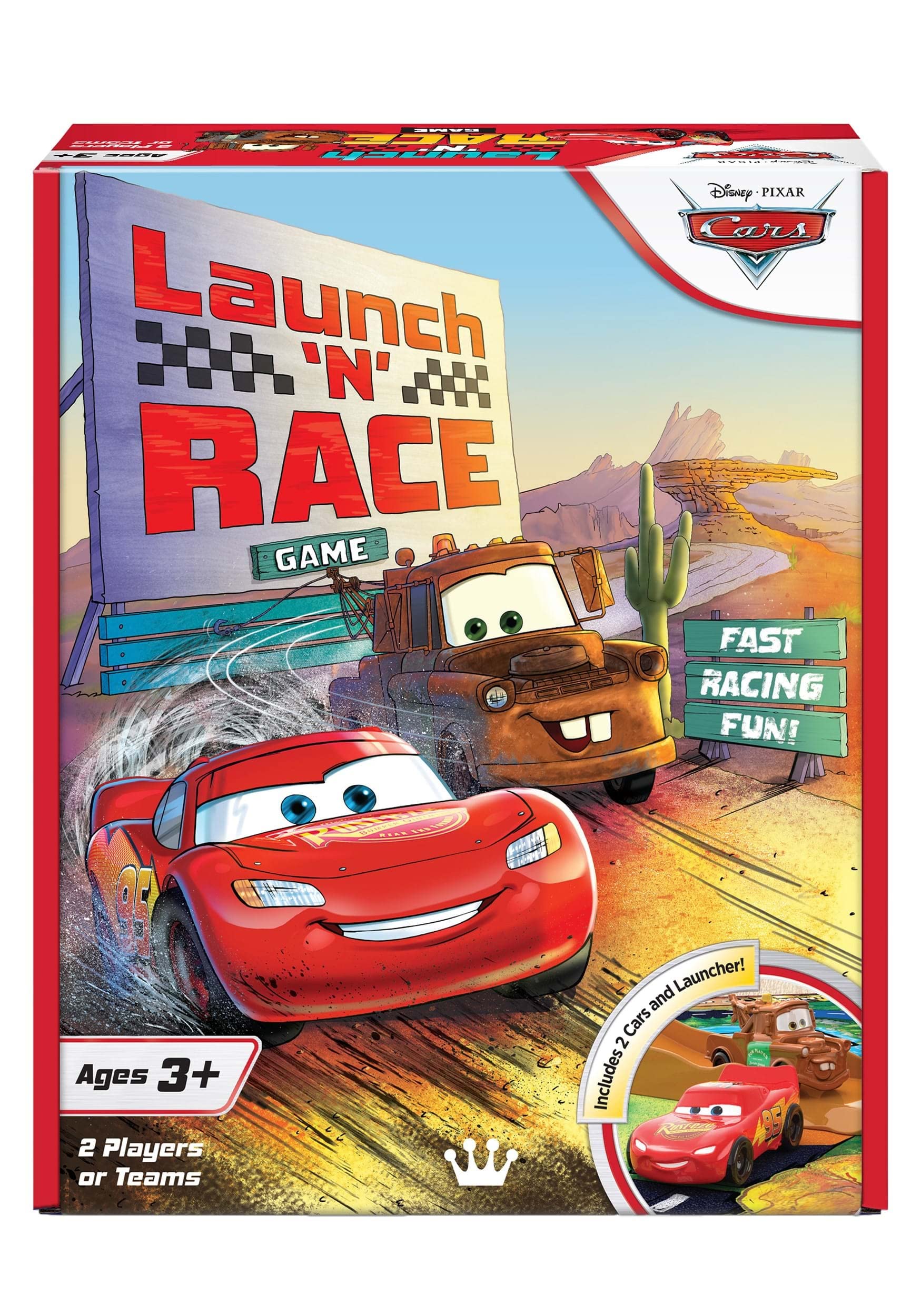 Funko Games Disney Pixar Cars Launch 'N' Race Game | Ages 3+ | 2 or Teams| 15 Minutes Playing Time | Board Game | Family Games for Kids, Children, Toddlers and Adults