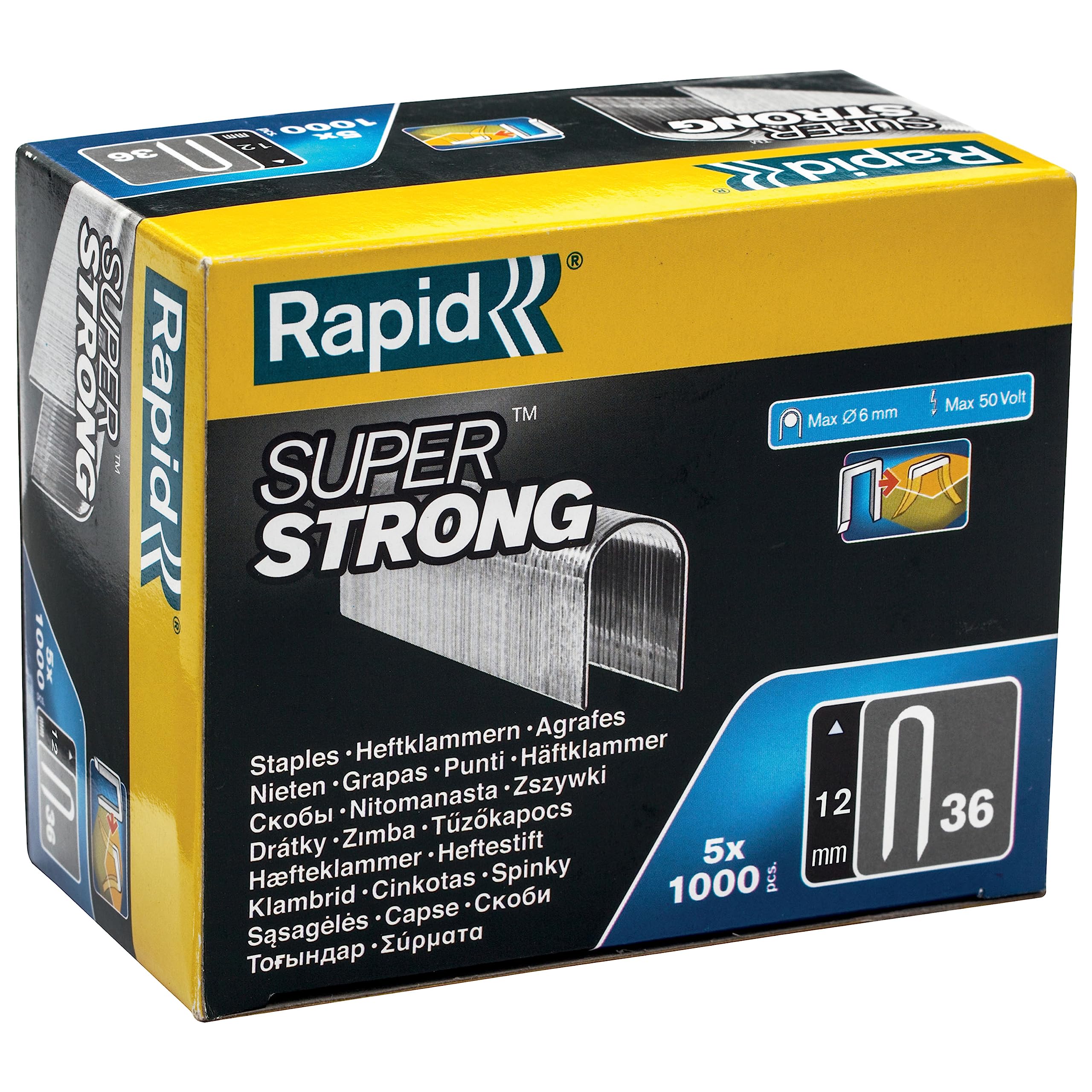 Rapid High Performance No.36 Cable Staples, Leg Length: 12 mm