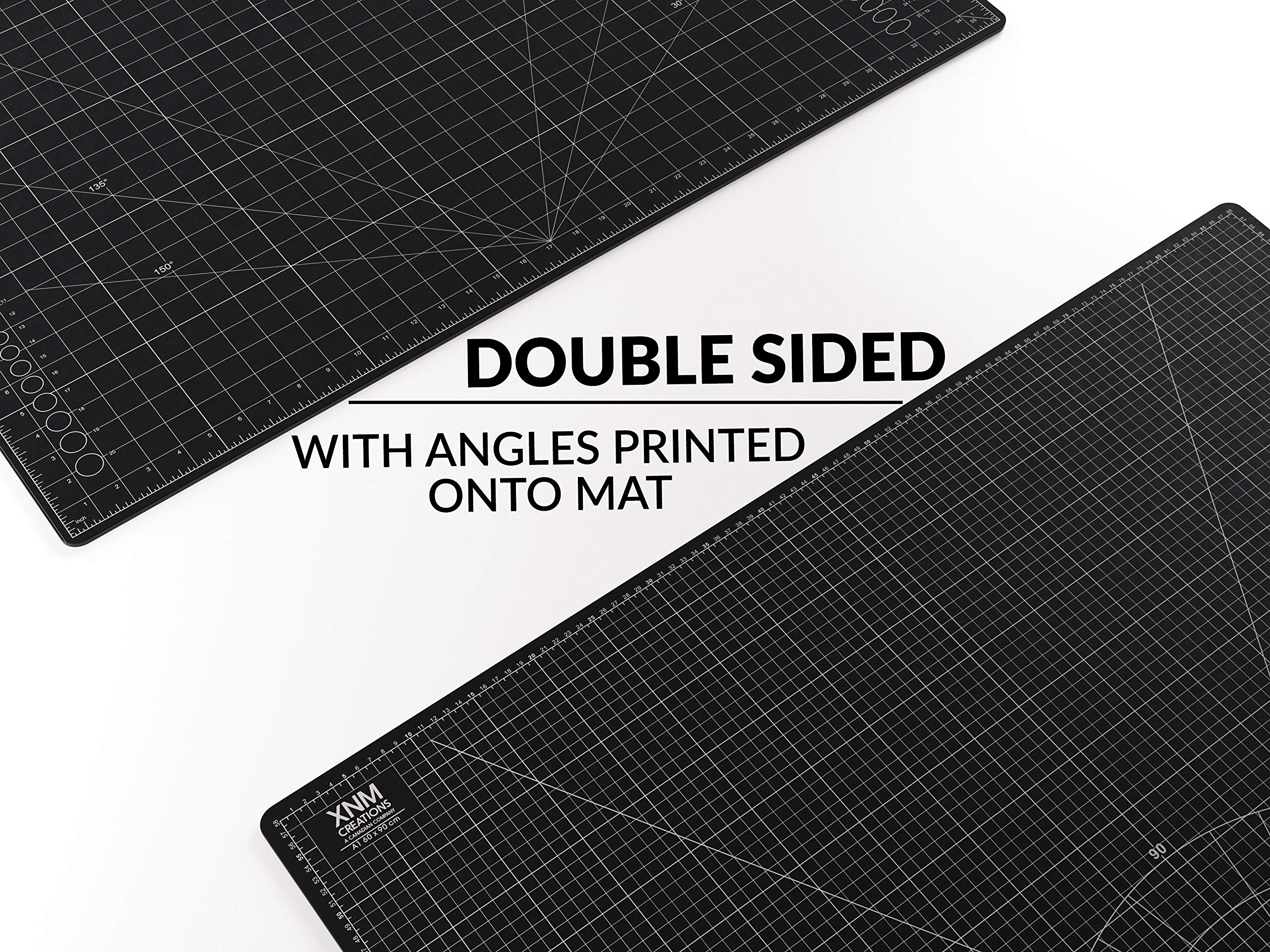 XNM Premium Self Healing Cutting Mat - 24 Inches by 36 inches - A1, 3 Layer Quality PVC Construction - Dual Sided, Imperial and Metric Grid Lines - Perfect for Cutting, Sewing, and Crafts