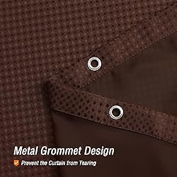 Gibelle Waffle Weave Shower Curtain with Mesh Top