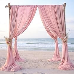 Wedding Arch Draping Fabric 2 Panels 18Ft Dusty