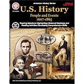 Mark Twain American History Books, Grades 6-12 People &amp; Events from 1607&mdash;1865 US History Workbook, Declaration of Independence, California Gold Rush, Pre Civil War, Classroom or Homeschool Curriculum