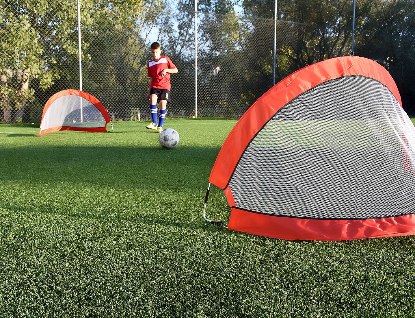 Amazoncom Abco Tech Portable Soccer Goal Set For Training