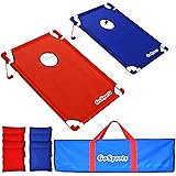 GoSports Portable PVC Framed CornHole Game Set with 8 Bean Bags and Carrying Case