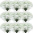 Janinka 50 Pcs Artificial Baby Breath Gypsophila Flowers Bouquets 20.5 Inch Faux Gypsophila Flowers DIY Floral Bouquets Real