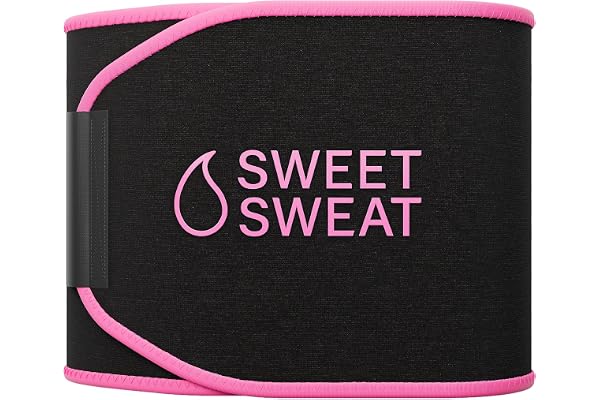 Sweet Sweat Waist Trimmer for Women and Men - Sweat Band Waist Trainer for High-Intensity Training & Workouts