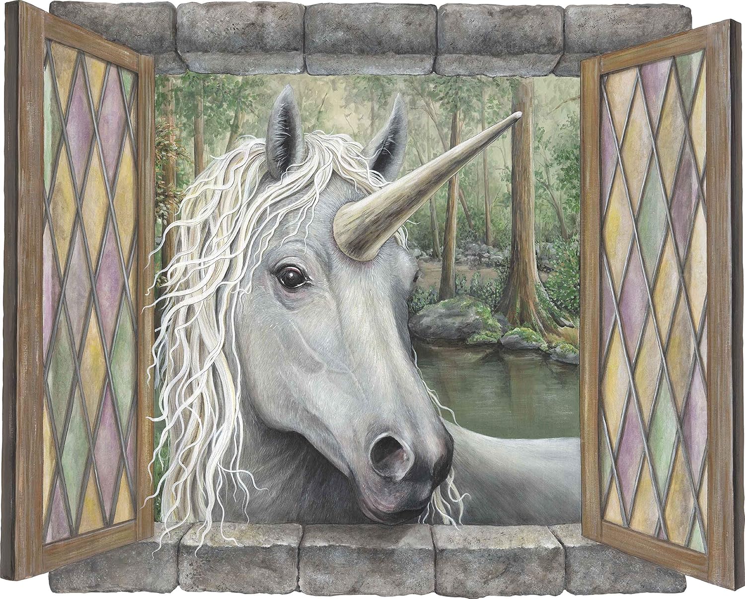 Large Unicorn Wall Sticker Unicorn Visitor self adhesive wall mural