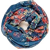 MIMOSITO Infinity Scarfs for Women Lightweight Floral Flower Fall Winter Fashion Wrap Shawl