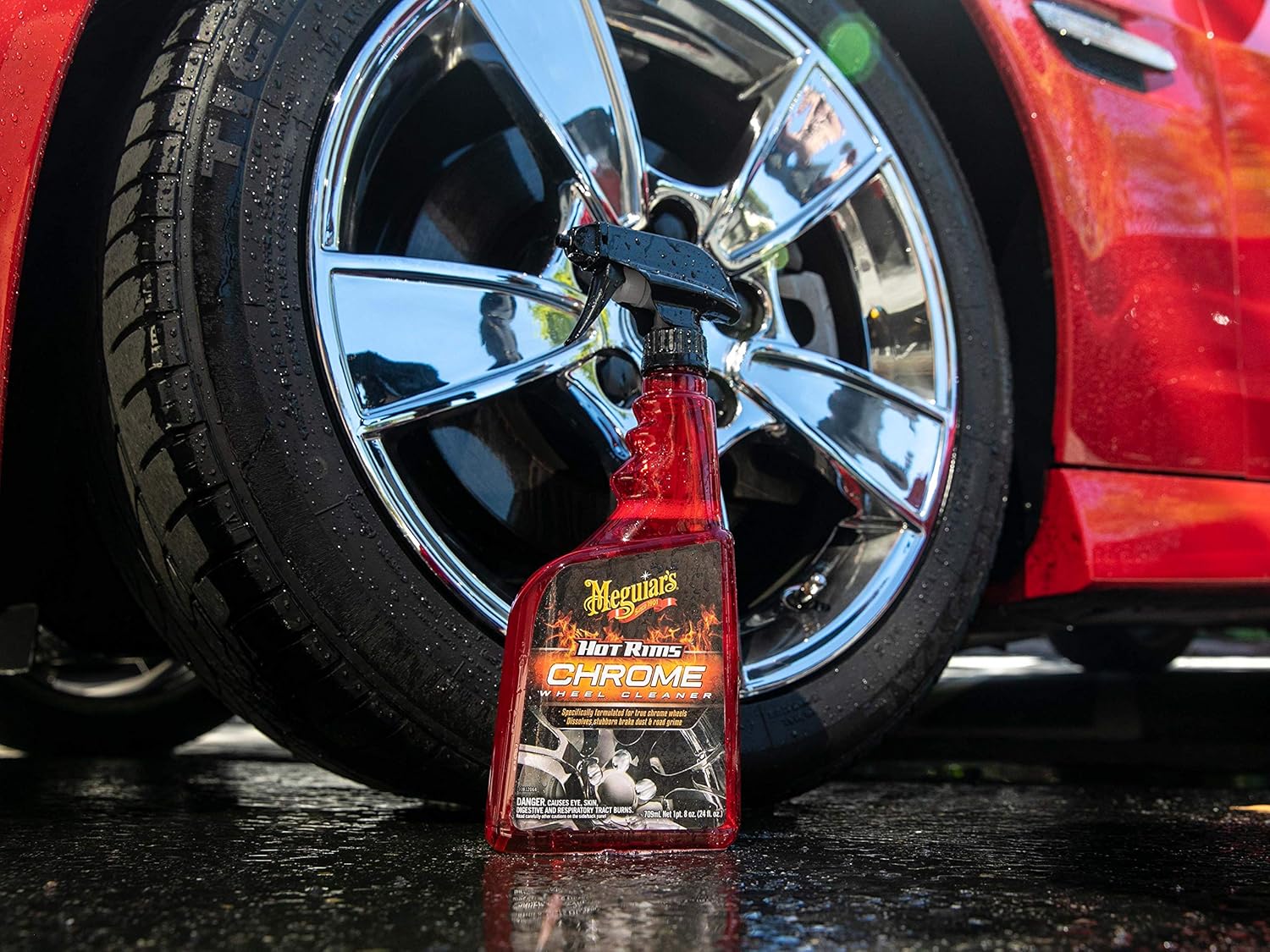 Meguiar's G19124 Hot Rims Chrome Wheel Cleaner, 24 Fluid Ounces: Automotive