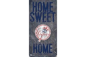 LA AUTO GEAR Yankees 6" x 12" Home Sweet Home Wood Sign