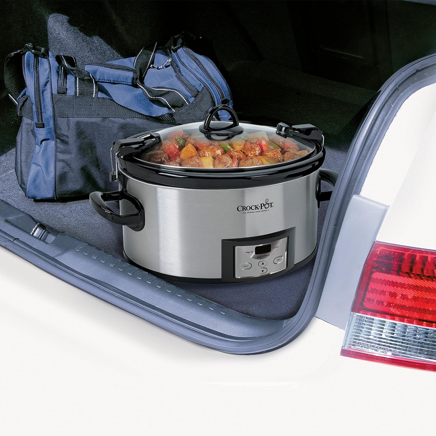 Crock-Pot SCCPVL610-S-A 6-Quart Cook & Carry Programmable Slow Cooker with Digital Timer, Stainless Steel: Kitchen & Dining