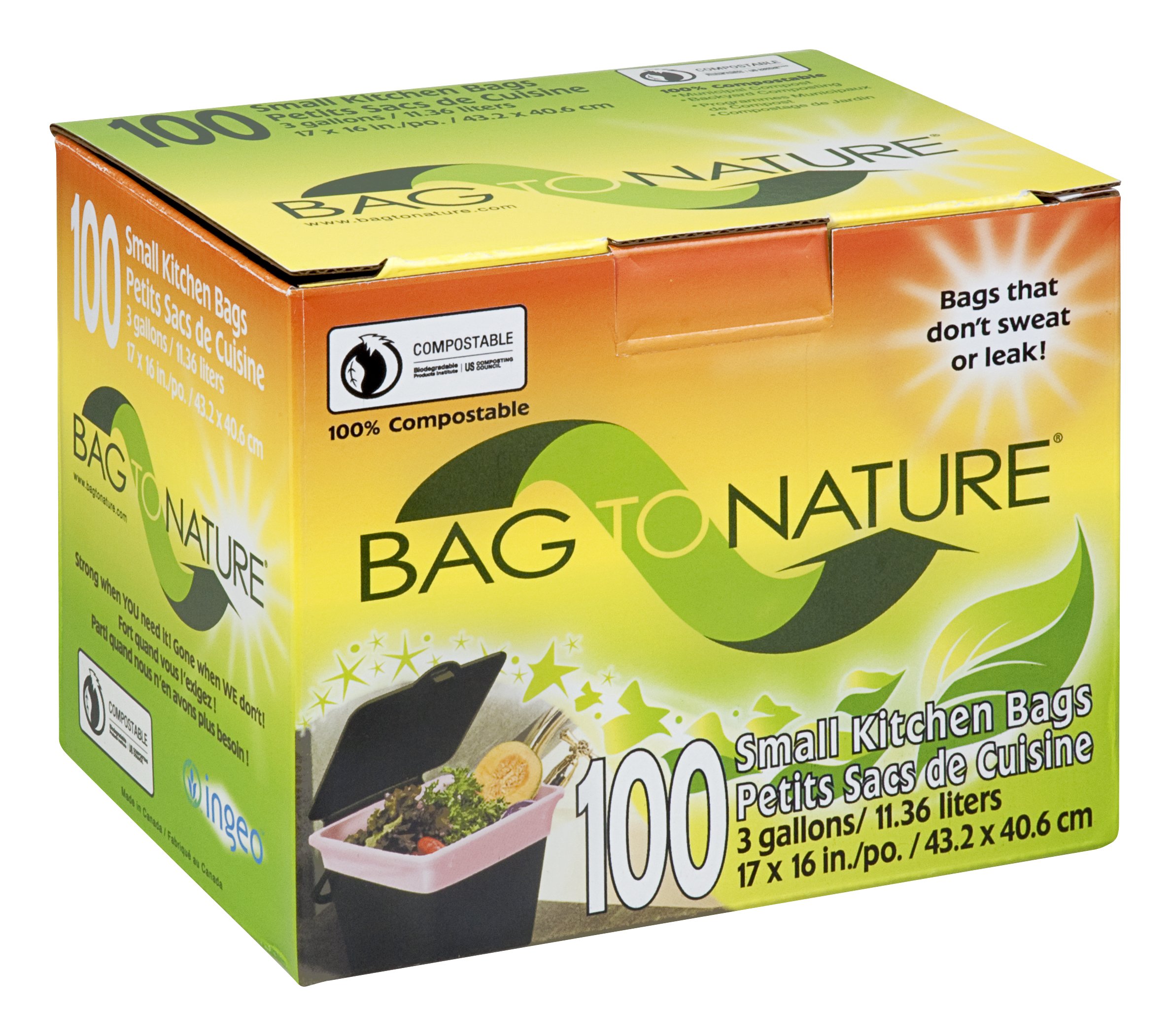 BagToNature Compostable Bag And Liner (3 gallon, 100 Count) eBay
