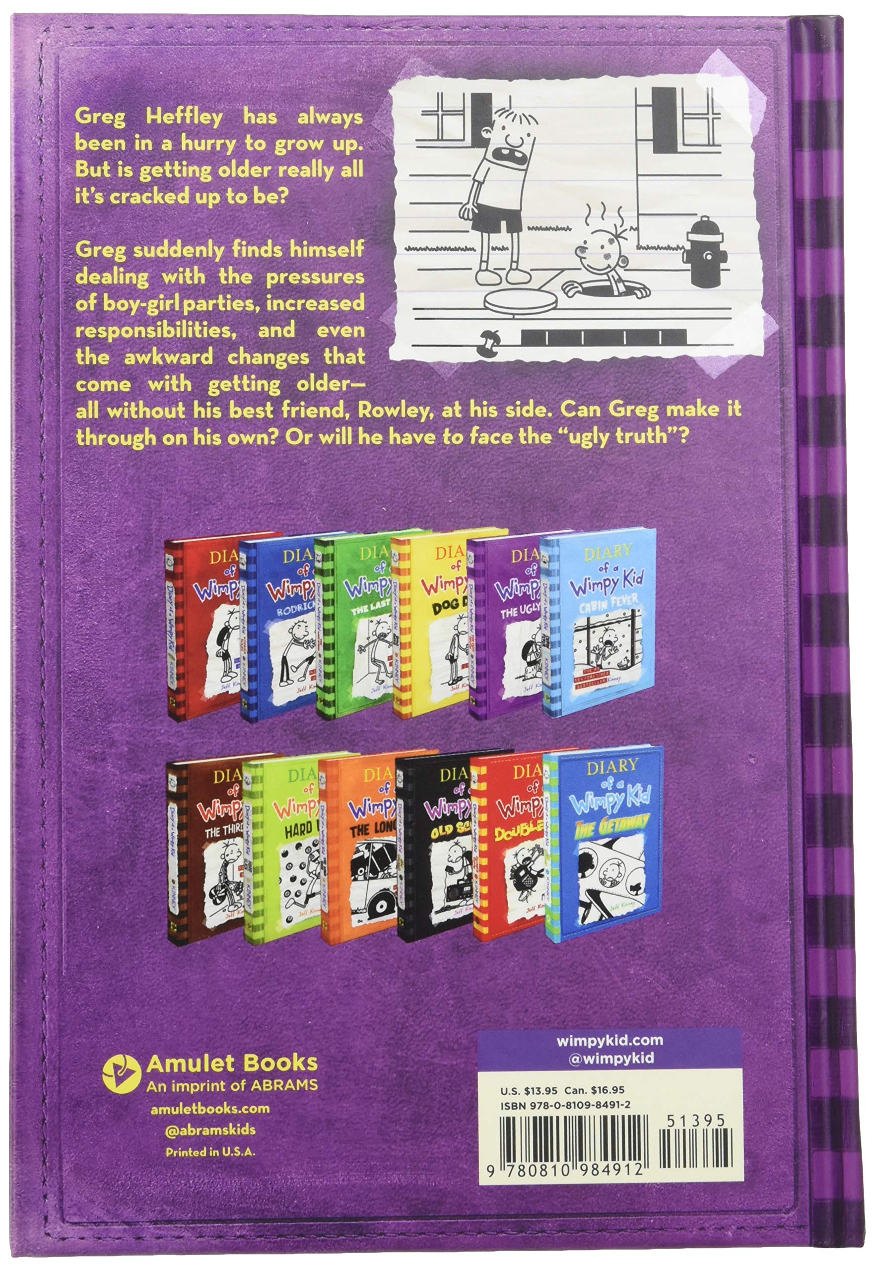 Diary of a Wimpy Kid Box of Books 5-8 Hardcover Gift Set: Ugly Truth, Cabin Fever, The Third Wheel, Hard Luck