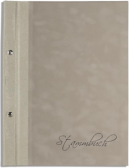 A4 Stammbuch Stammbuch der Familie Koza creme Leder Hochzeit incl. 11 Stammbuchhüllen