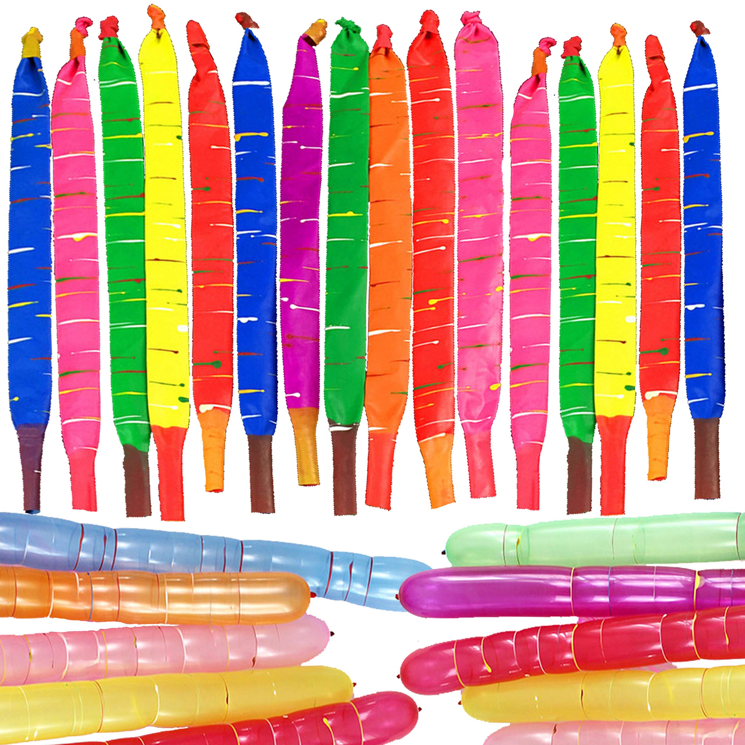 Carykon 200PCS Rocket Balloons Holiday Party Decoration Screaming Flying Whistle Balloons