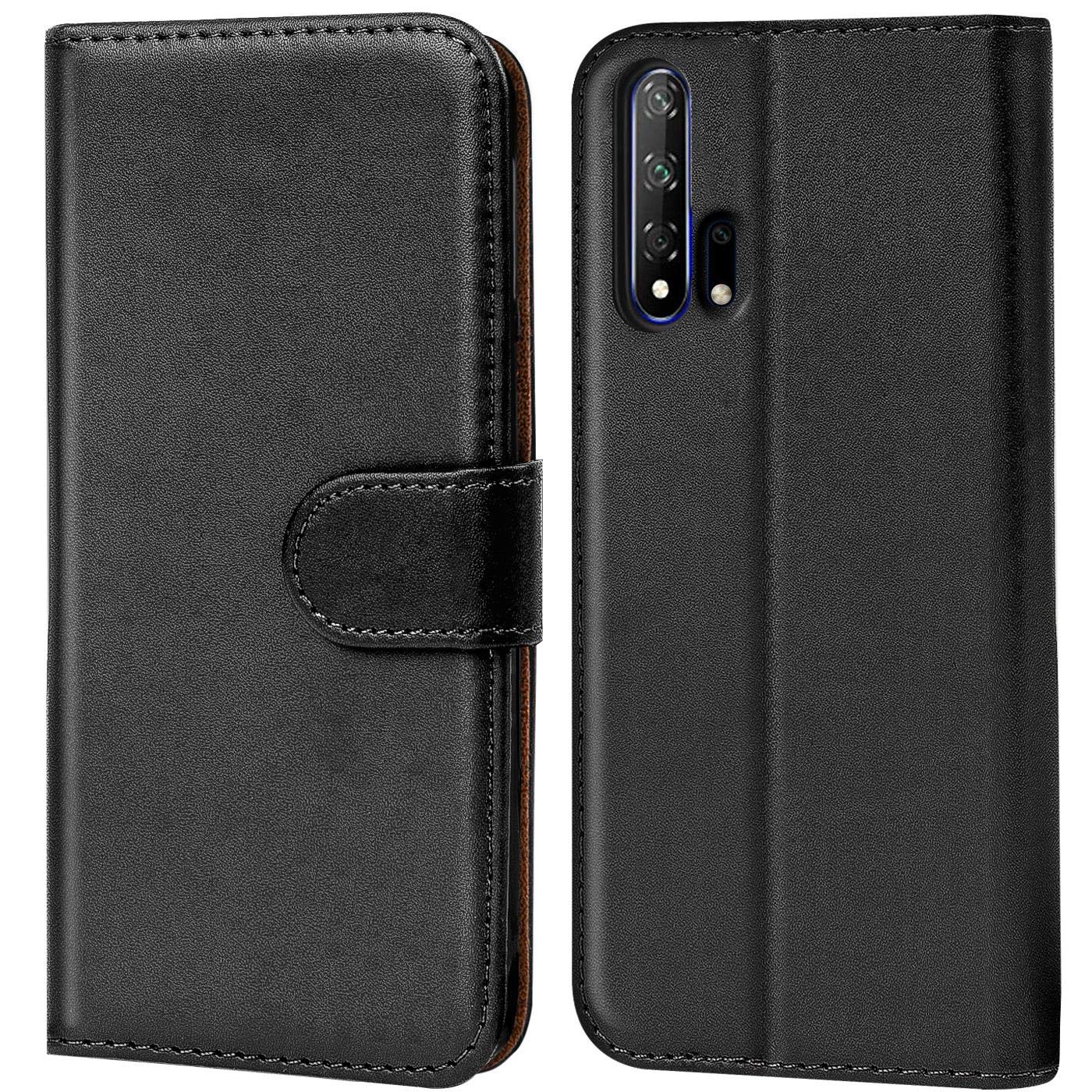 Verco Wallet Case for Honor 20 Pro Book Cover with Magnetic Closure compatible with Honor 20 Pro Flip Case with Card Slots Faux Leather - Black