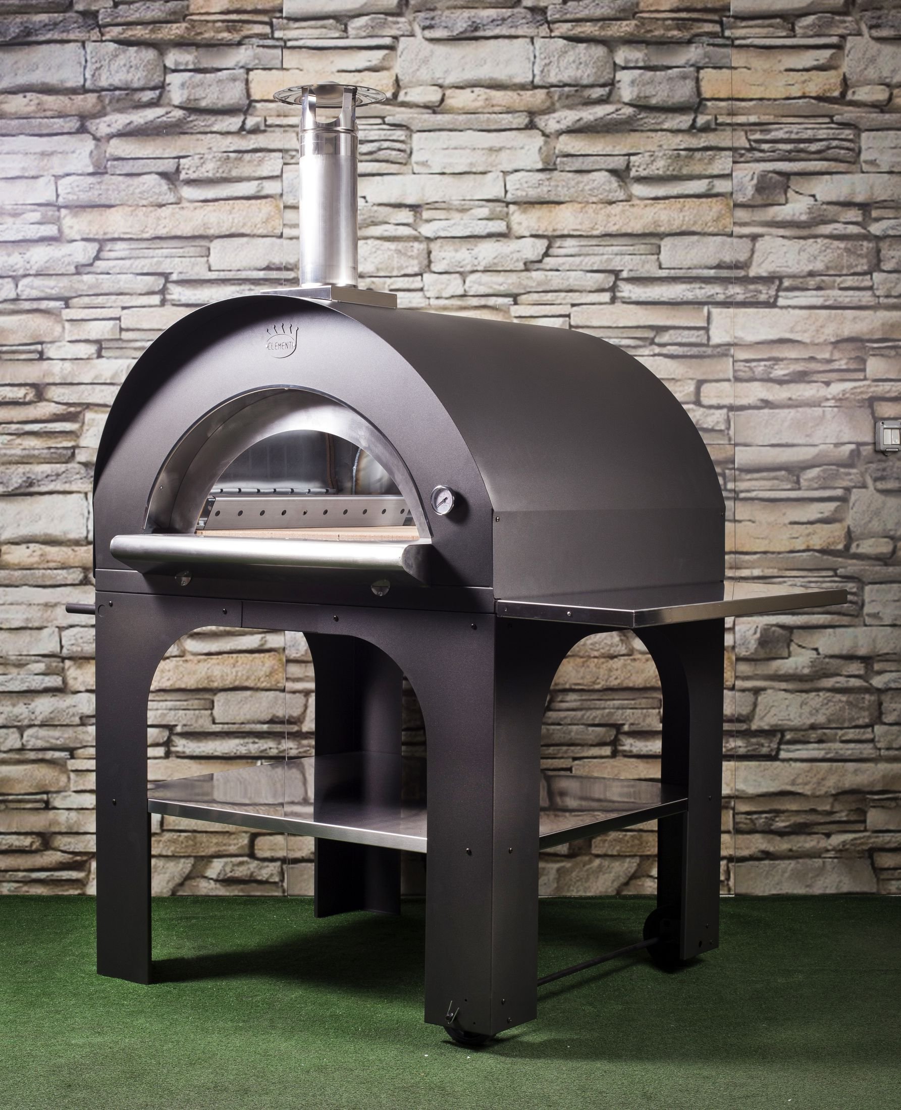 "Forno Pulcinella Maxi" Outdoor Pizza Oven, Wood Fired (red)