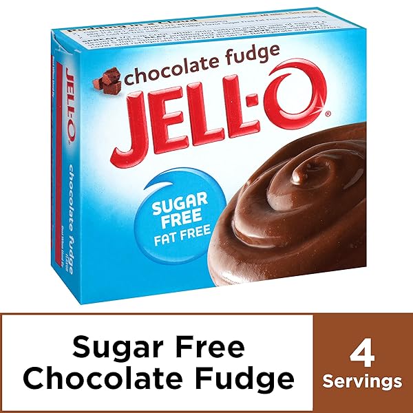 JELL-O INSTANT CHOCOLATE FUDGE SUGAR-FREE FAT FREE PUDDING & PIE FILLING (1.4 OZ BOX)