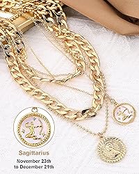 MJartoria Gold Layered Necklaces for Women Trendy