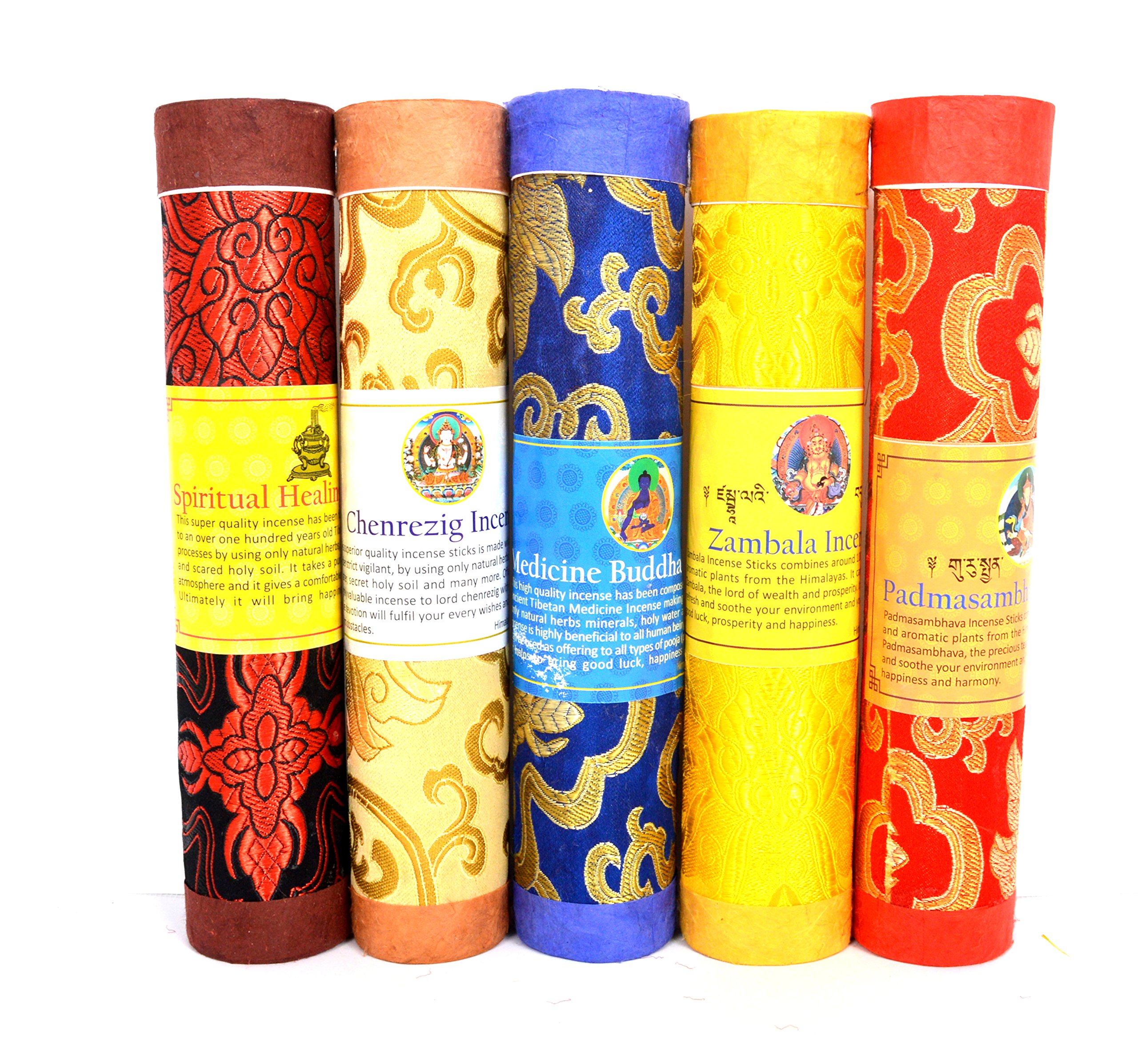 Bermoni Bhutanese Aromatic Incense Tibetan Meditation Joss Sticks - Pack of 5 Meditation Incense (FH-INS-1032MIX2)
