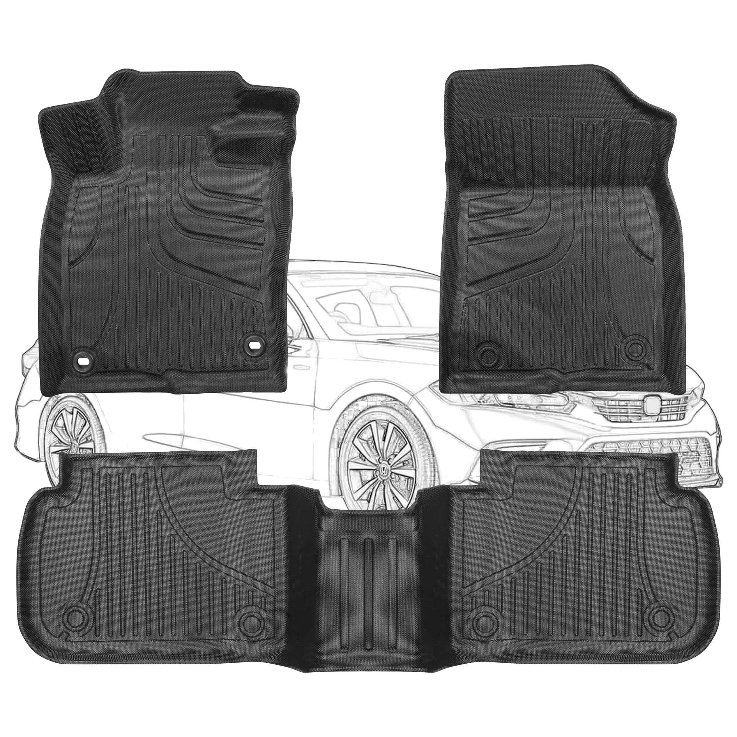 Mua Car Floor Mats for 2022 2023 2024 Honda Civic (Rear Seat with USB
