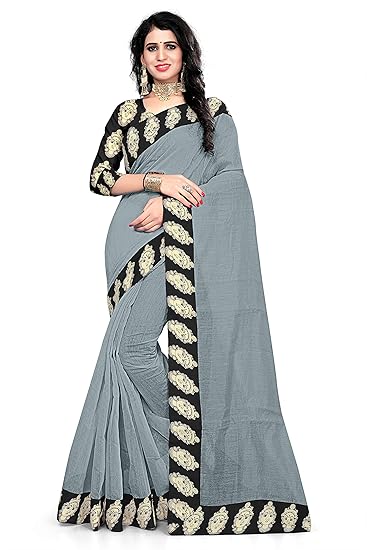 Winza Designer Womens Silk Saree with Blouse (DEVI BORDERB)