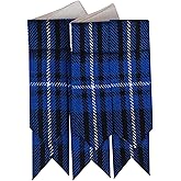 Scottish Traditional Kilt Hose Flashes - Men's Tartan Kilt Socks Flashes with Heavy Buckle Adjusters