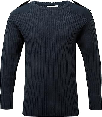 men's jumper with shoulder patches