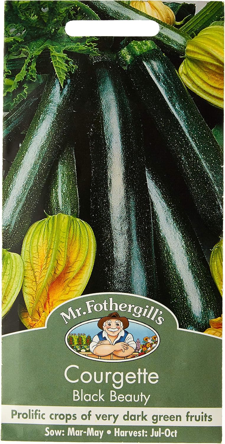 Mr Fothergill's 13468 Vegetable Seeds, COURGETTE Black Beauty, Dark Green