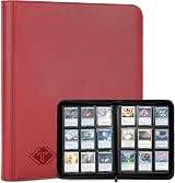 TiopLior 432-Card Binder Album 9-Pocket Pages MTG Baseball Football Red
