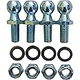 (4 Pack) 13mm Ball Studs with Hardware - 5/16-18 Thread x 5/8" Long Shank - Gas Lift Support Strut Fitting