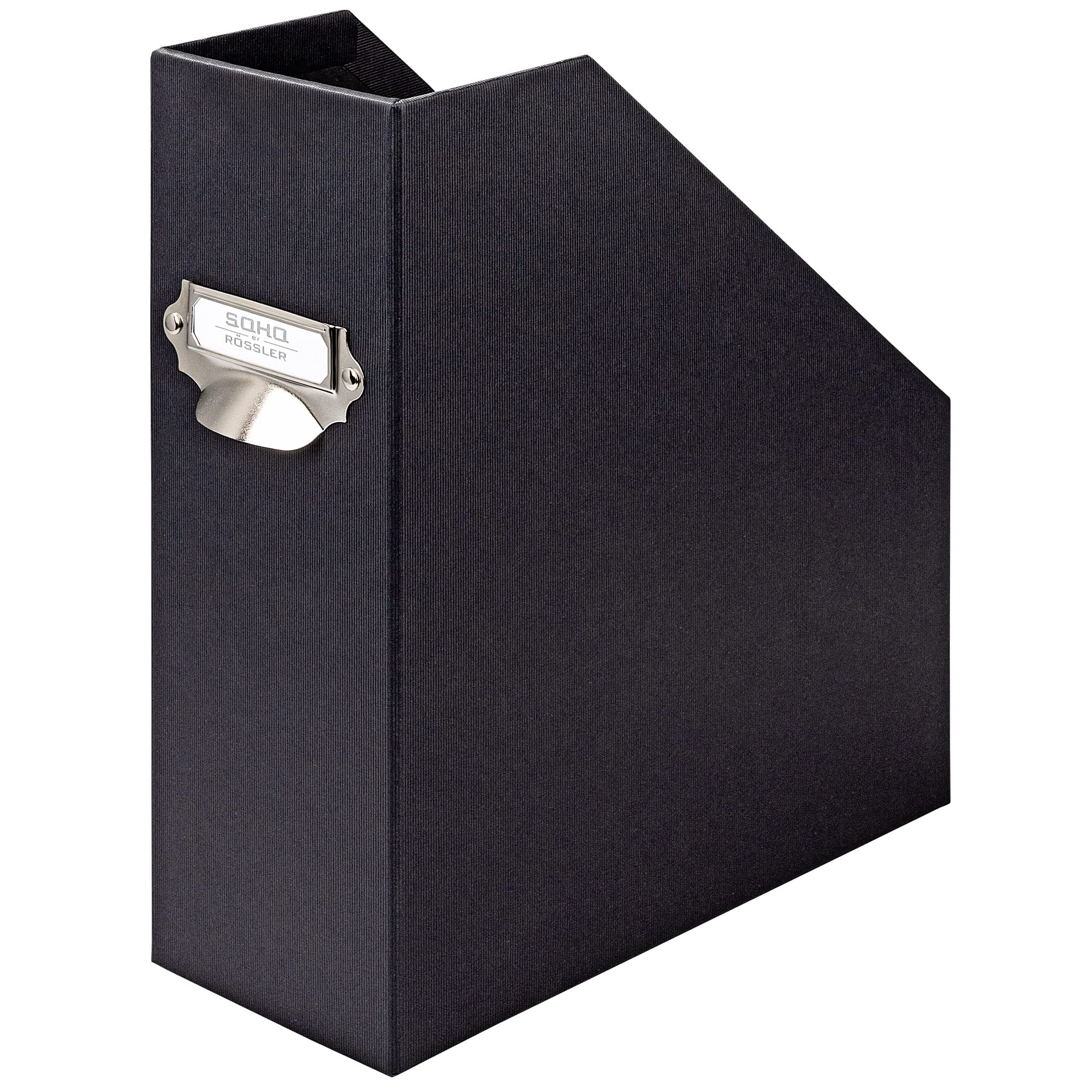 Rossler Soho A4 115mm Magazine Box with Handle and Index Holder - Black