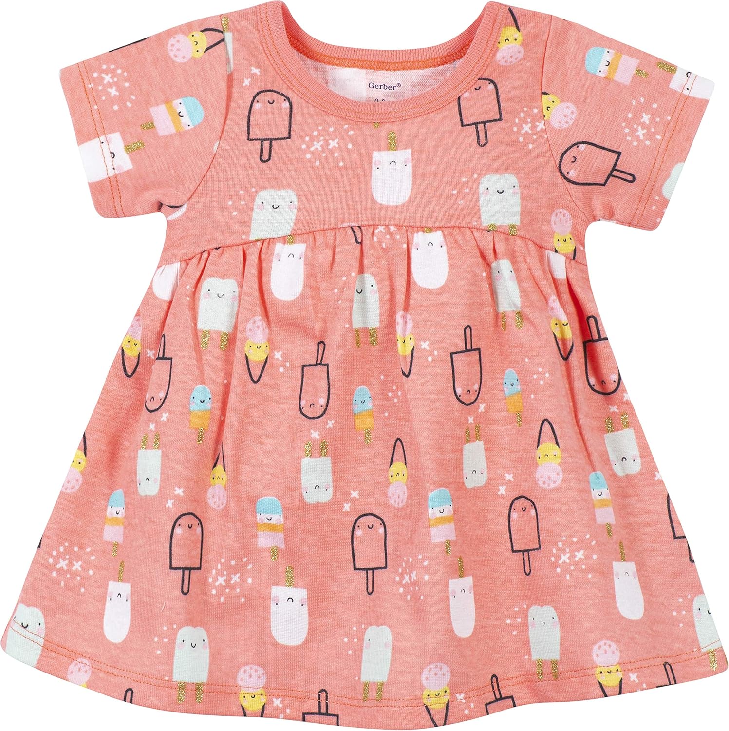 Gerber Baby Girls' 3-Piece Dress, Diaper Cover and Headband Set: Clothing