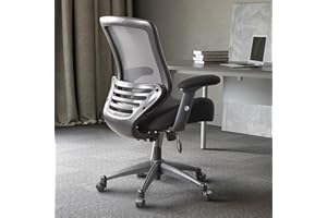 BOLISS Ergonomic Mesh Computer Desk Office Chair with Super Soft Adjustable Arms,Molded Foam Seat and Lumbar Support-Black