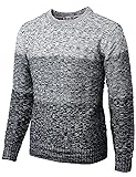 H2H Mens Fashion Three Tone Color Gradation Knitted