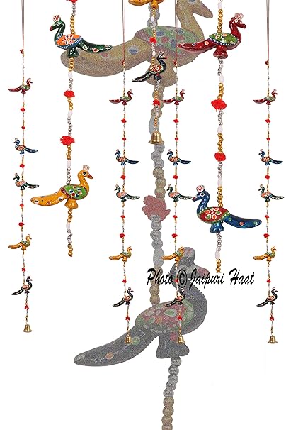 Jaipuri haat Rajasthani Handcrafted Peacock Door Hanging Home Decor- Set of 2 ...