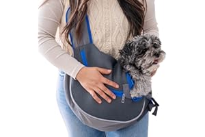Marse Dog Sling Carrier for Small Dogs - Reflective Pet Sling Carrier for Miniature Dogs with Breathable Mesh Pouch - Travel Safe Sling Bag Puppy Carrier - Dogs up to 7 Pounds